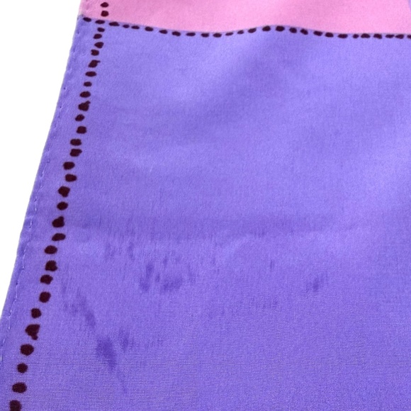 Vera Pink & Purple Checkerboard Scarf – 27” Square - Picture 6 of 7